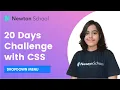 20 Days Challenge on Building Projects with CSS Dropdown Menu CSS in English