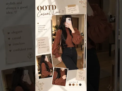 Brown vibes, classy looks! π€β¨ #BlouseWanita #BrownOutfit #CasualChic #OOTDWanita #KoreanStyle