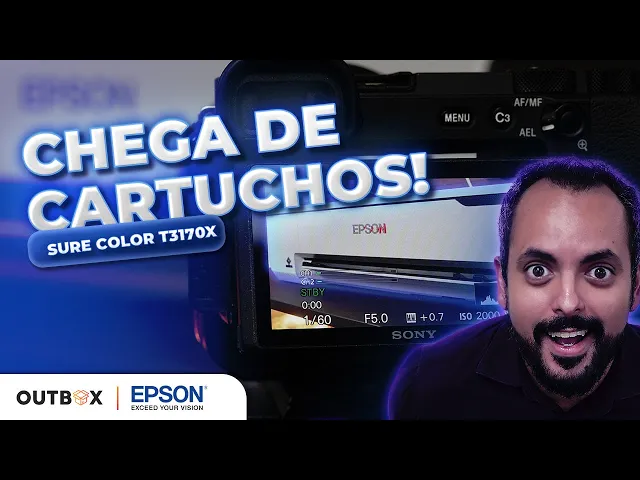 Vídeo Plotter Epson SureColor T3170X Tanque de Tinta - 24 Polegadas (Formato A1) - USB e Wi-Fi