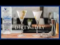 Dirty Martini vs Dry Martini Cocktail Grey Goose Vodka