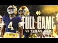 FULL GAME No 8 Notre Dame Football vs No 16 Texas A M 2025