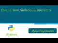 12 comparison Relational Operators