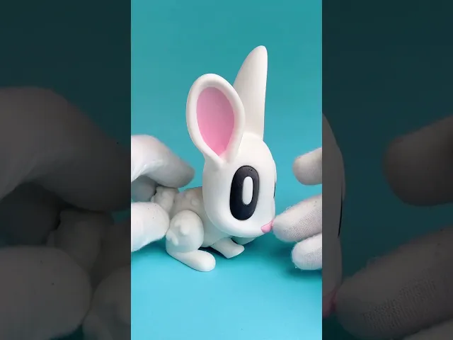 Blob Bunny (2025 Update) - Articulated Flexi Art Toy with Magnetic Carrot video thumbnail