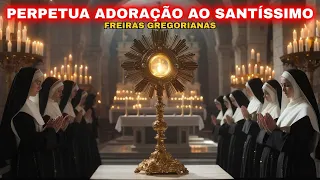 🔴 PERPETUA ADORAÇÃO AO SANTÍSSIMO COM FREIRAS GREGORIANAS 24/7 – SACRAMENTO SAGRADO