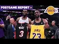 Postgame Report Lakers Outlast Heat In LeBron s Final Matchup With Dwyane Wade