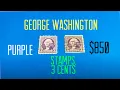 Stamps George Washington 3 cents purple 1932 Josershina in world