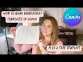 How to create digital hand-embroidery files in Canva for Free How to upload to Etsy to sell
