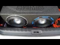 Two twelve Gothic Power Acoustik on 3300 watt Hifonics amp