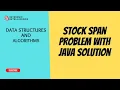 Stock Span Problem in Java DSA Stack Technique Explained