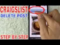 How To Delete Craigslist Post