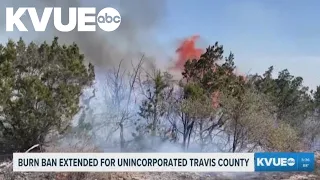 Burn ban extended for unincorporated parts of Travis County