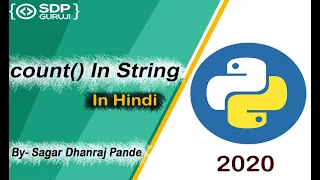 count Function in String Inbuilt Function in Python Python String Function SDP Guruji