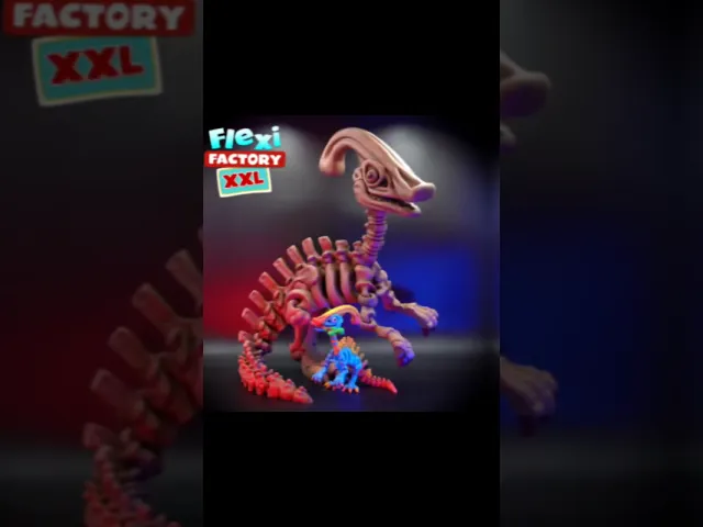 Flexi Factory Skeleton Parasaurolophus with XXl and 3MF Versions! Stand and Accessory Included video thumbnail