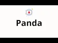 Download Lagu How to pronounce Panda