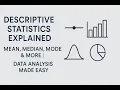Descriptive Statistics Explained Mean Median Mode More Data Analysis Made Easy