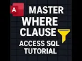 Microsoft Access SQL WHERE Clause Examples Real Query Filtering Scenarios