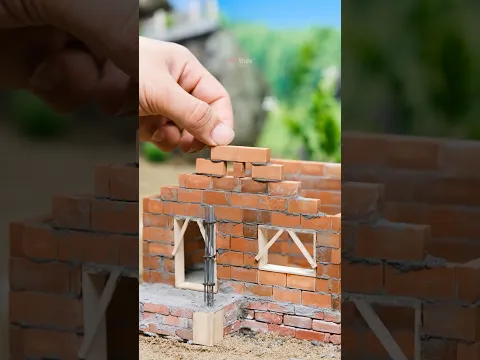 How to Build & Paint A Perfect 1-Story Mini House! #shorts #satisfying #diy