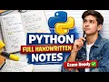 Python Full Handwritten Notes for Beginners Complete Python Course