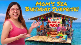 Celebrating Mom's Birthday in the Middle of the Sea on a Bamboo Raft