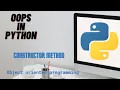 Python Tutorial for beginners Hindi - 33 constructor method in python python programming