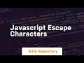 javascript escape characters