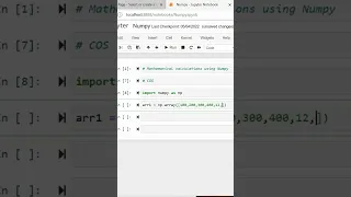 Cos function in Numpy