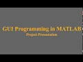 GUI Programming in MATLAB 2020