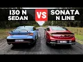 Drag Race: 2025 Hyundai Sonata N Line vs Elantra N (i30 sedan) – 0-100 \u0026 comparison