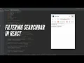 React Final project let s build a filtering search bar