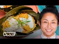 Make Amok Fish Curry Steamed In Banana Leaves