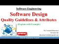 SE 21 Software Design Quality Guidelines Attributes with Examples