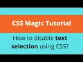 How to disable text selection on html web page using JQuery CSS