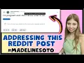 Addressing This Reddit Post
