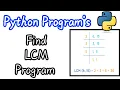 Find LCM between 2 Numbers in Python Programming Python Programming in Telugu