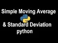How to Calculate Simple Moving Average Standard Deviation in python