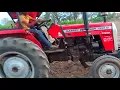Massey Ferguson 7250 Di Power Up 50 Hp Tractor With Ploughing Massey 7250 Di Ploughing The Field