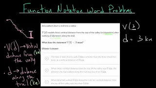 Function Notation Word Problems Intro
