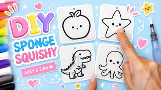 DIY Sponge Squishy Easy & Cute Squishy Craft!