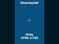 bouncing ball pure css animation using html css
