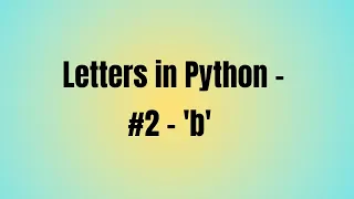Make the letter b in Turtle