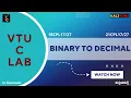 Binary to Decimal Recursive Functions VTU C Programming Lab Kaliyona