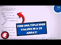 How to Find The Multiple Highest Values in A Two-Dimensional Array Beginner s Guide To Coding