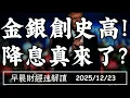 2025/12/23(二)金銀創史高!降息真來了特斯拉也創高 自駕車+機器人時代到來?【早晨財經速解讀】