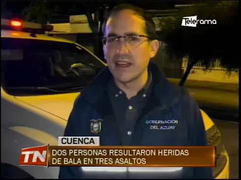 Dos personas resultaron heridas de bala en tres asaltos