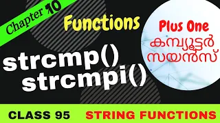 strcmp strcmpi STRING HANDLING FUNCTIONS Chapter 10 - Functions CLASS 95