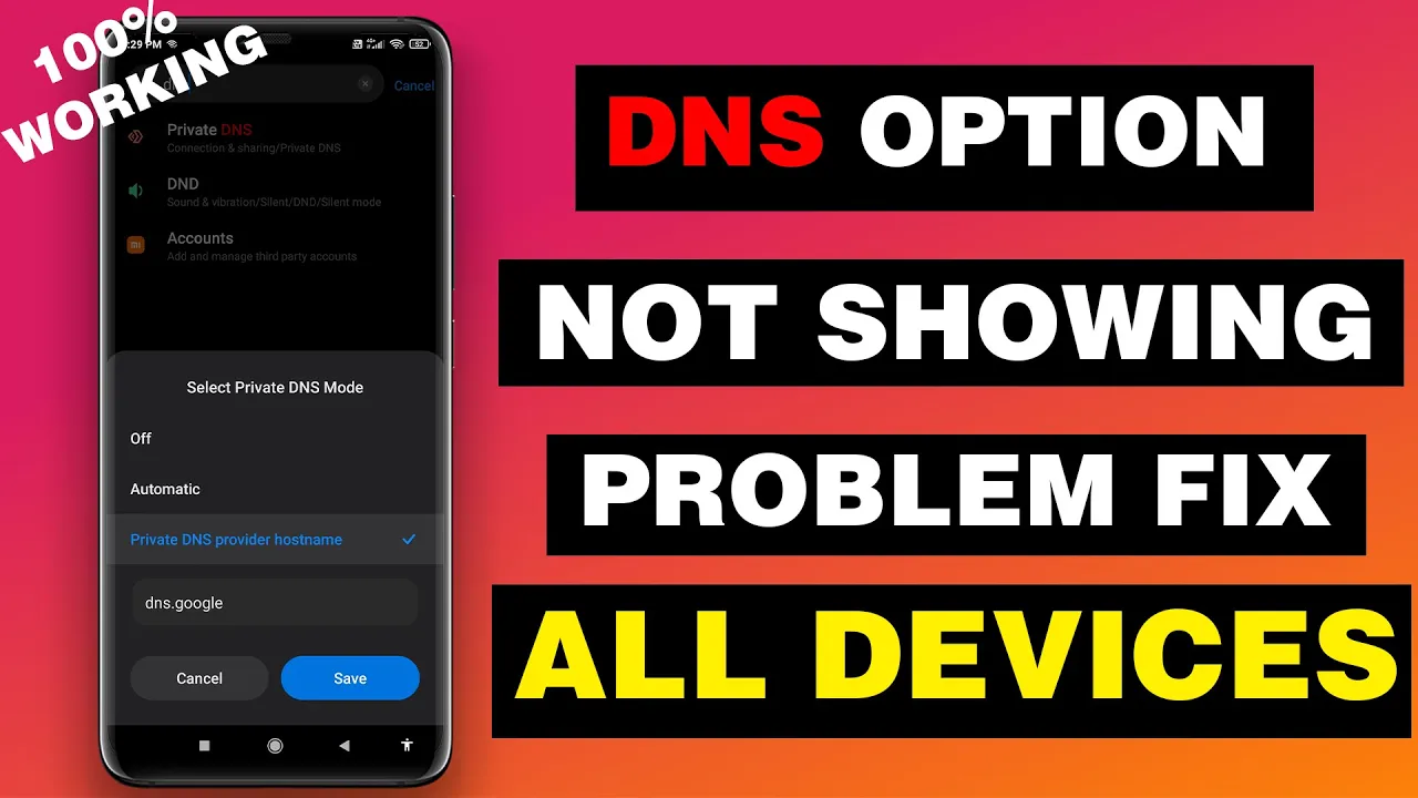 Private DNS option not showing | Private DNS option not available | Problem Fix | Any android phone