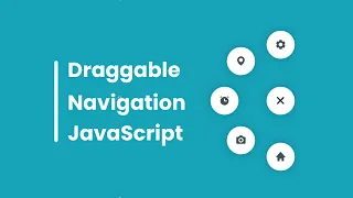 Draggable Circular Navigation Menu in HTML CSS JavaScript
