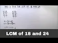 LCM of 18 and 24 How to find LCM of 18 and 24 How to find LCM of two numbers