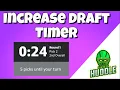 How to change duration of draft picks on Yahoo
