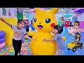 Lagu Main Mainan Mobil Mobilan dan Ketemu Pikachu, Perosotan Warna Warni dan Balon Binatang